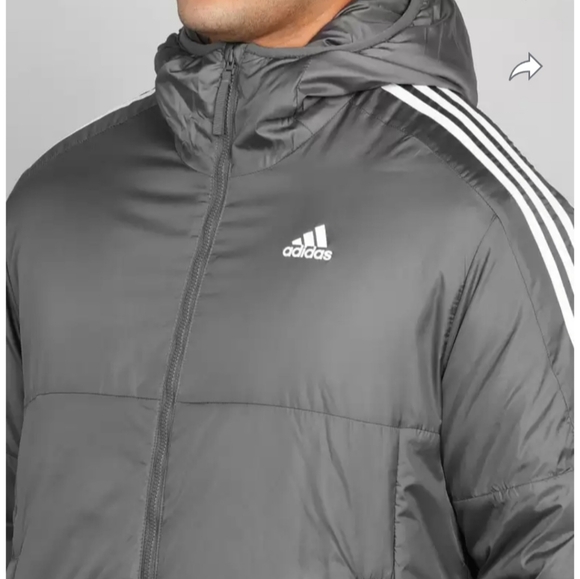 NWT Unisex Adidas Essentials Insulated Hooded Jacket - Small - Picture 5 of 8